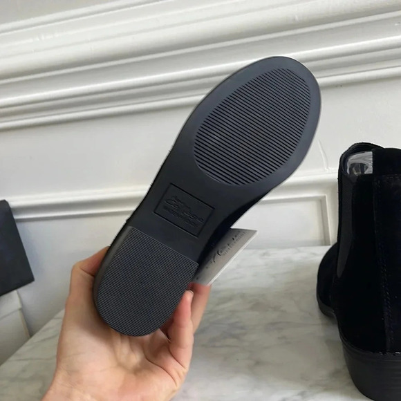 Leather and faux suede waterproof boots womens boots black boots - Picture 6 of 7